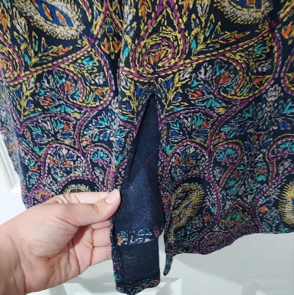 Lucky Brand Bohemian Style Short Sleeve Shirt in Size 1X - Picture 7 of 8